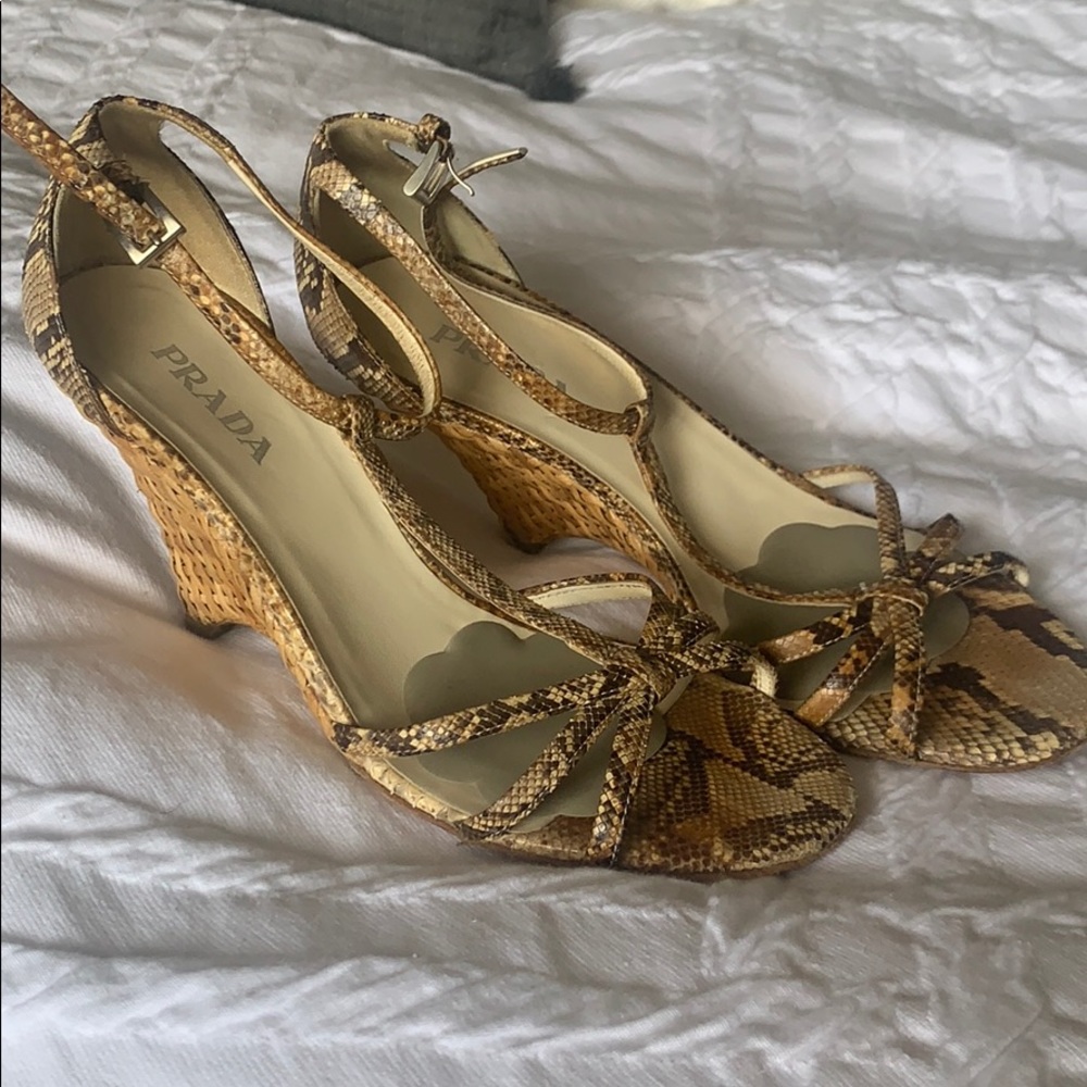 Prada espadrille wedge sandal